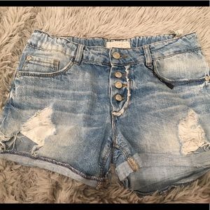 Denim shorts